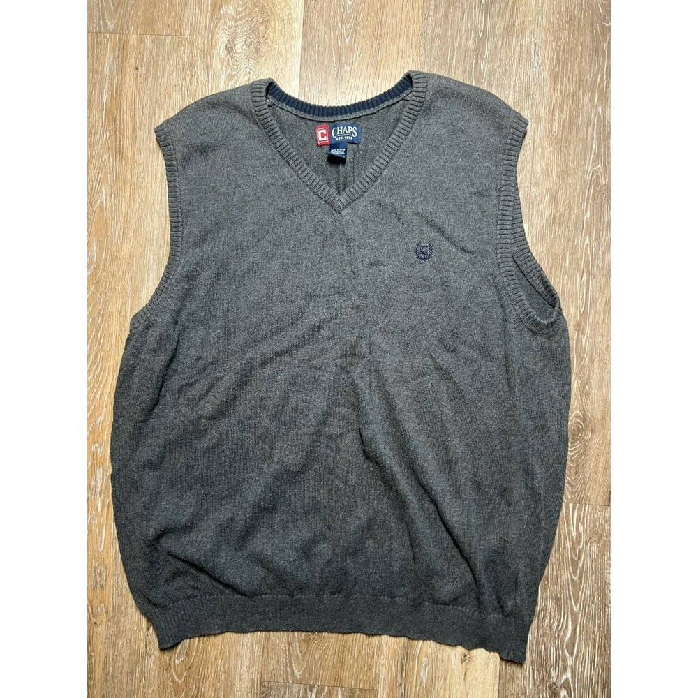 Chaps Grey Vest Men’s Xl